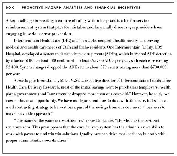 Proactive Hazard Analysis And Health Care Policy